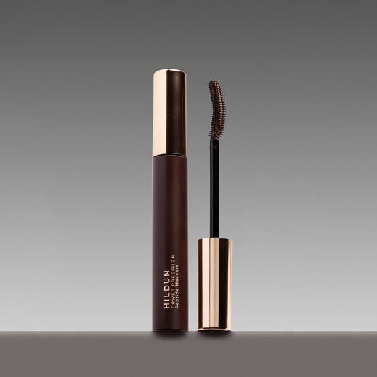 Hildun Mascara, power precision, peptide mascara, brown
