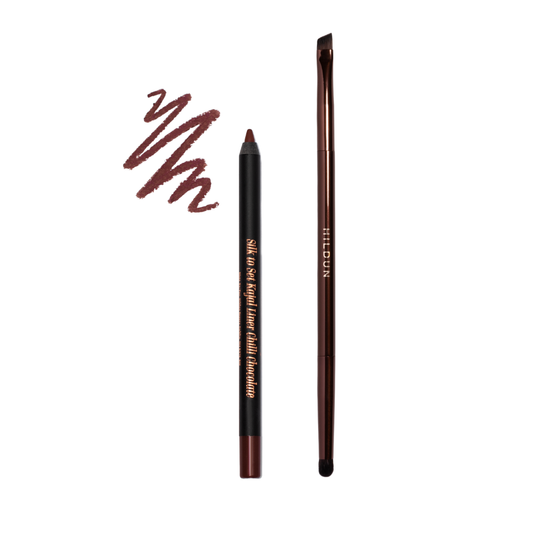silk to set kajal liner shade chilli chocolate, wing and smoke precision eye brush, savings